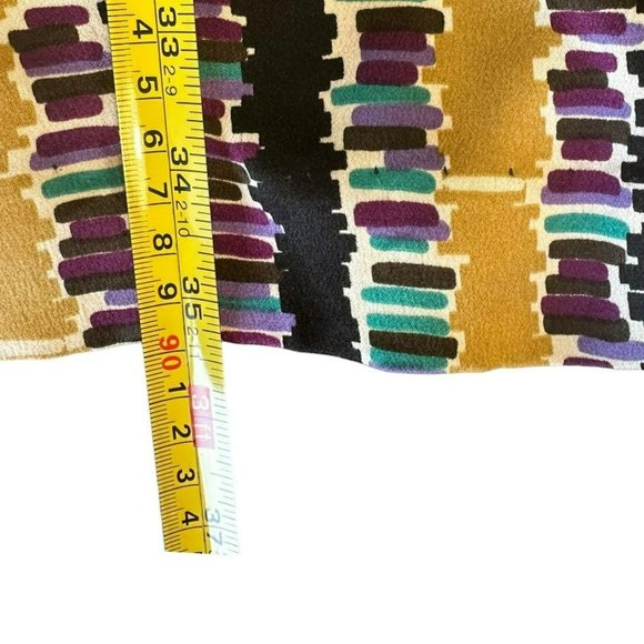 Trina Turk 100% Silk Yellow Geometric Pattern Sleeveless Sheath Dress‎ Womens 2 - Picture 6 of 6